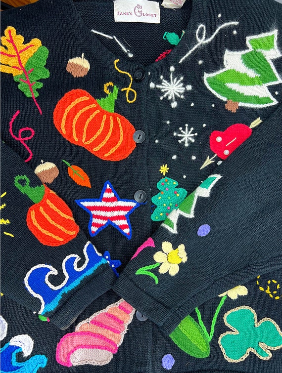 90’s Every Holiday Cardigan Sweater - image 6