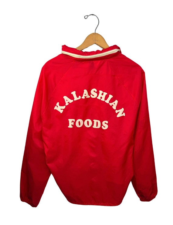 70's KALASHIAN Foods Sears Flocked Nylon Windbrea… - image 1