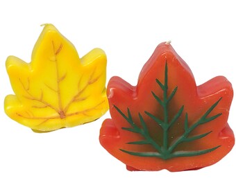 90’s Fall Leaves Maple Leaf Shaped Candles 4” x 4”
