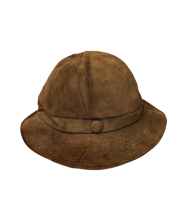Vintage 50’s Astor Hats Chocolate Brown Suede Butt