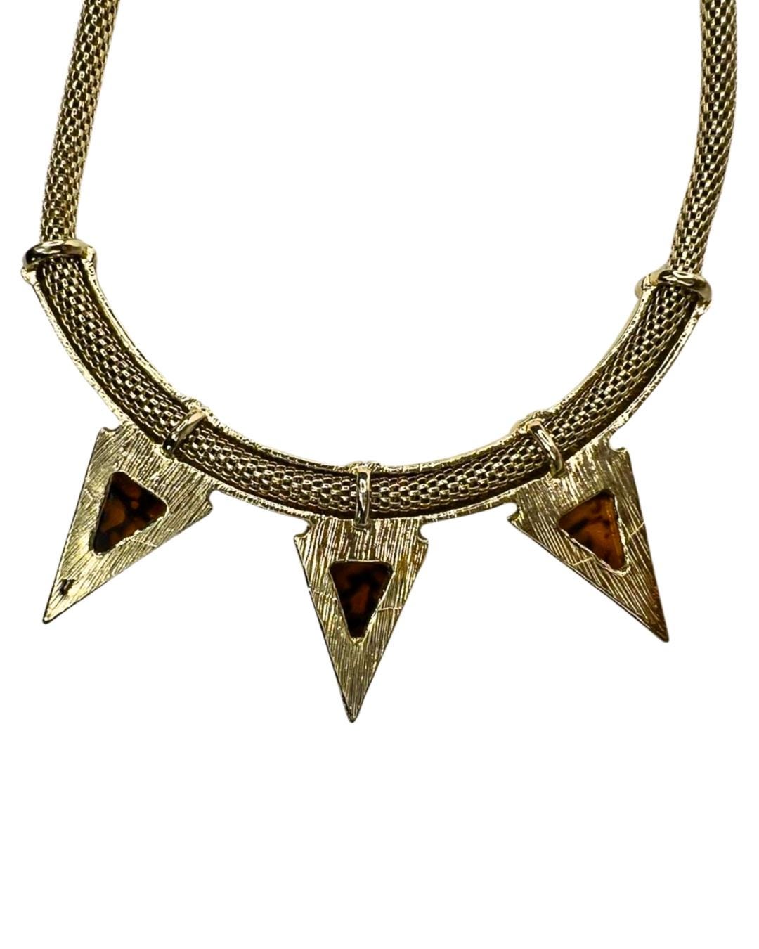 Collier Ras Du Cou Vintage Art Déco En Celluloïd Style écaille - Origine France - Occasion