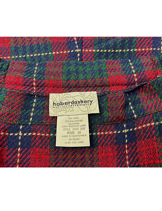 90’s Wool Plaid Pencil Skirt with Pockets Size 10 - image 7