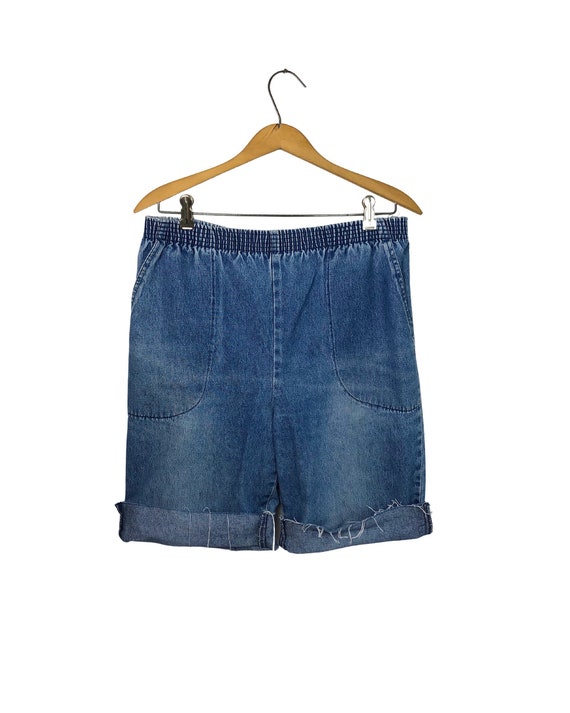 Wms 80’s Denim Cutoff Jorts Jean Shorts Plus Size… - image 1