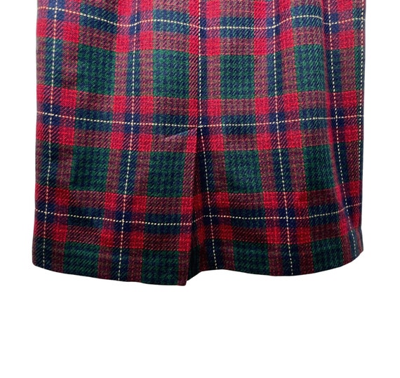 90’s Wool Plaid Pencil Skirt with Pockets Size 10 - image 4