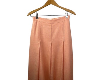 70s Saks Fifth Avenue Joseph Picone Peach A-Line Skirt