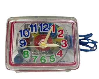 80’s Rainbow See-Thru Ingraham Alarm Clock