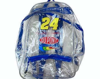NASCAR Official Member Clear Backpack With Adjustable Straps & Mesh Side Pockets 12 Ryan Blaney Officially Licensed Clear Backpack – R & R INC main image 4