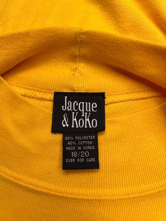 80’s Jacque & KoKo Mustard Yellow Mock Oversized Turt… Gem