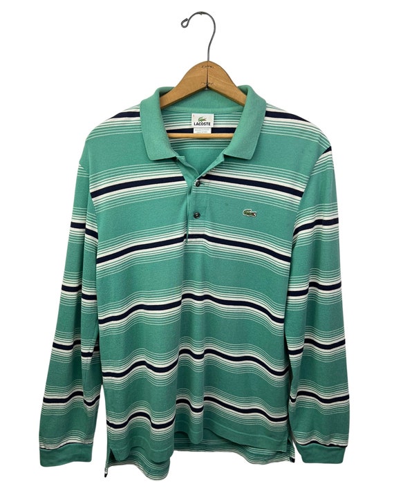 Lacoste long sleeve striped polo cheap