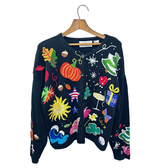 90’s Every Holiday Cardigan Sweater - image 1