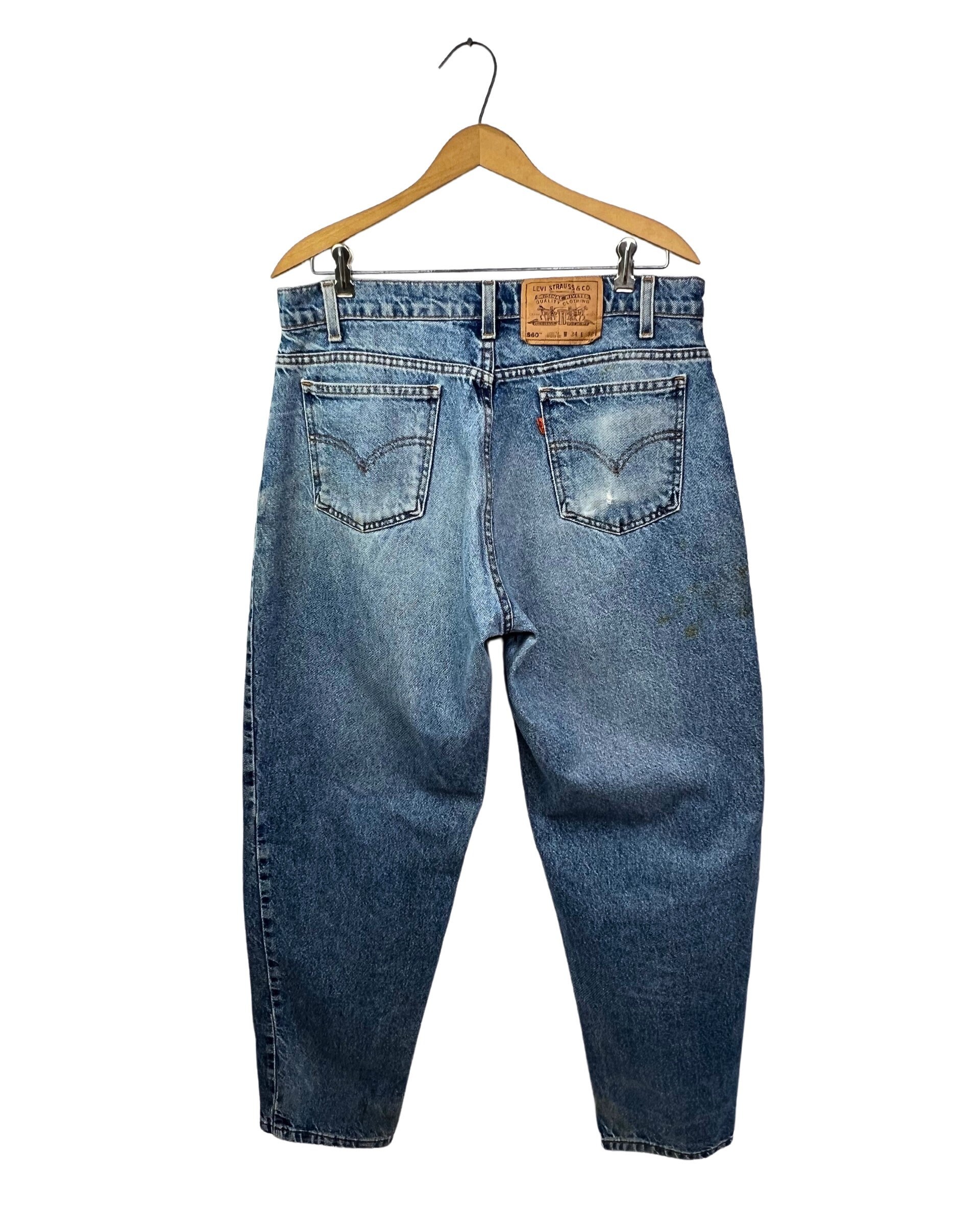 80's Orange Tab Levi Strauss 560 Loose Fit Beat up Denim Jeans Sz