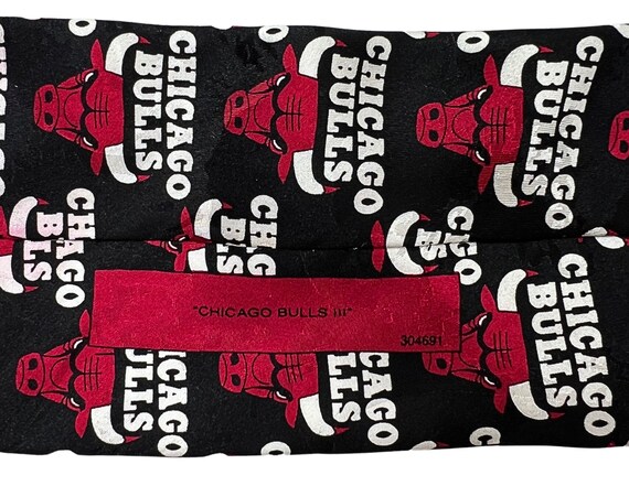 90’s Chicago Bulls 100% Silk Necktie - image 7