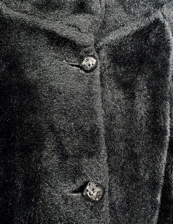 50’s Black Faux Fur Styled by Winter Fuzzy Jacket… - image 4