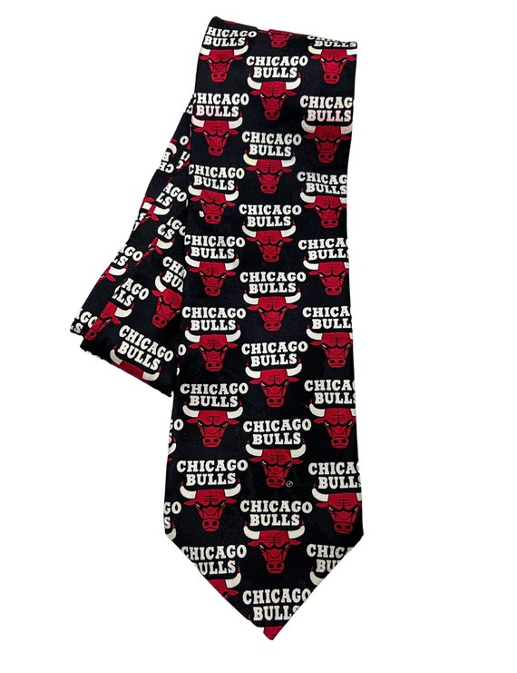 90’s Chicago Bulls 100% Silk Necktie - image 3