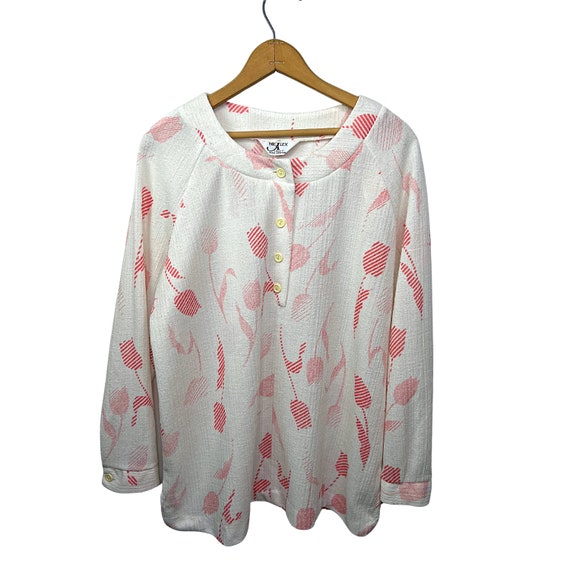 70’s Retro Tulip Print Pullover Top - image 1