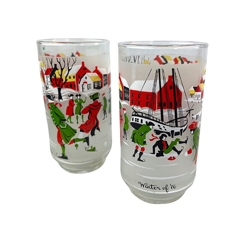 Winter of 76 Libbey Glass Set of 2 12oz Glasses image 6