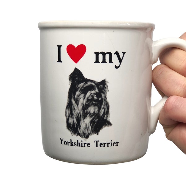 80’s I Love my Yorkshire Terrier Papel Dog Mug