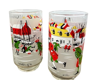 Winter of ‘76 Libbey Glass Set of 2 12oz Glasses