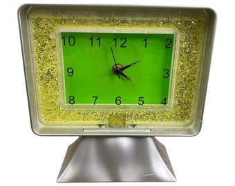 00’s Y2K Space Age Transparent Glitter Alarm Clock