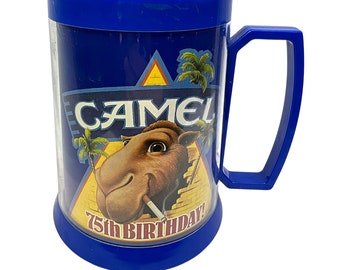 Vintage 1988 Joe Camel “75th Birthday” Tobacco 14oz Thermo-Serv Mug