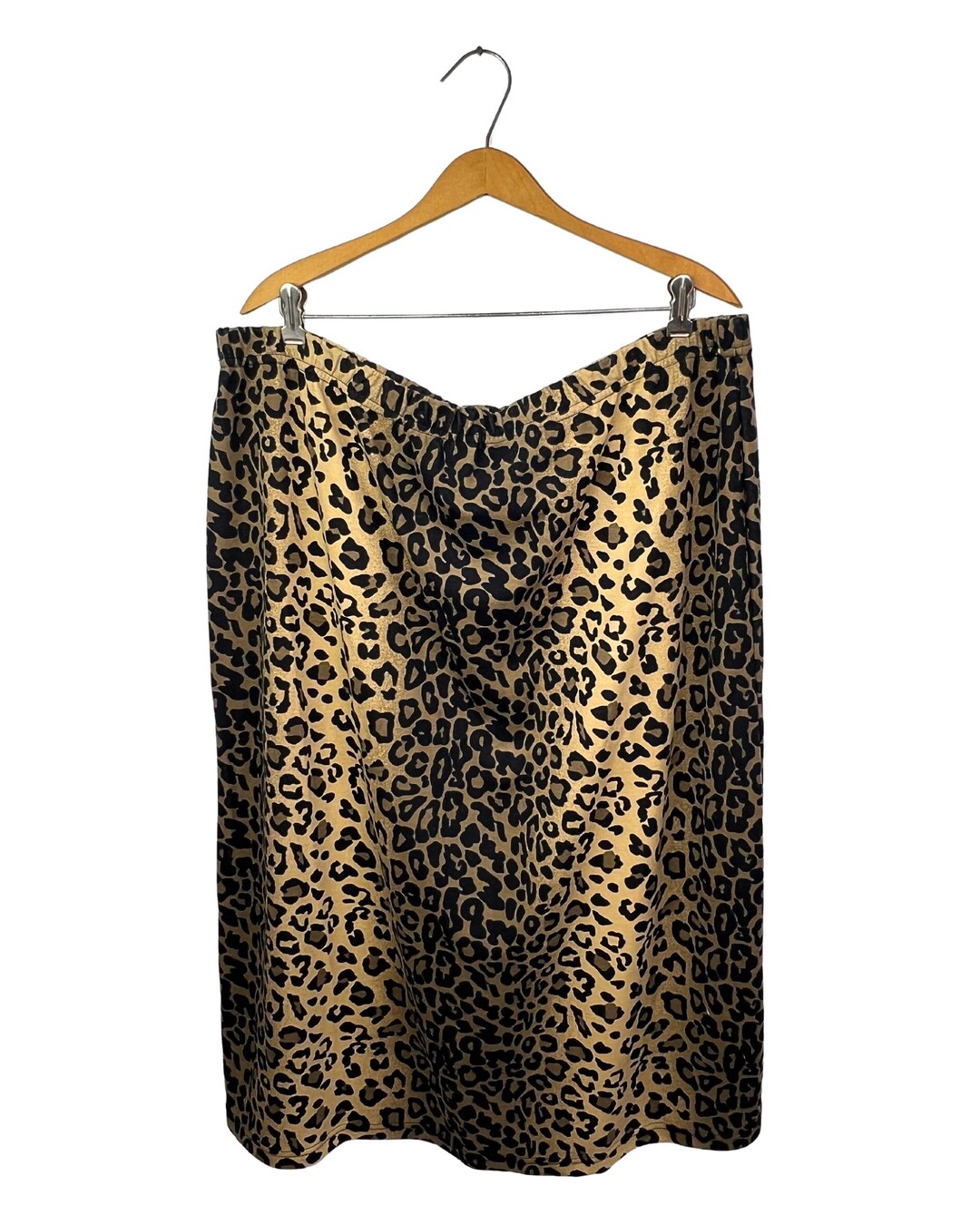 90s Leopard Print Plus Size Skirt Size 3X Etsy