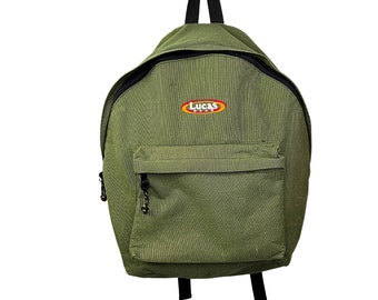 90’s Grunge Green Lucas Gear Canvas Backpack