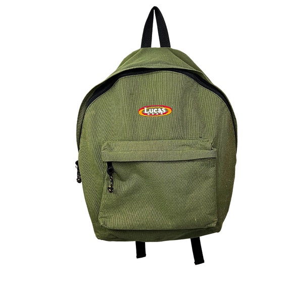 90s Olive Green Lucas Gear Canvas Backpack Etsy
