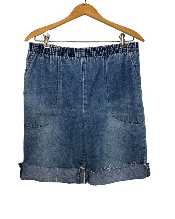 Wms 80’s Denim Cutoff Jorts Jean Shorts Plus Size… - image 2