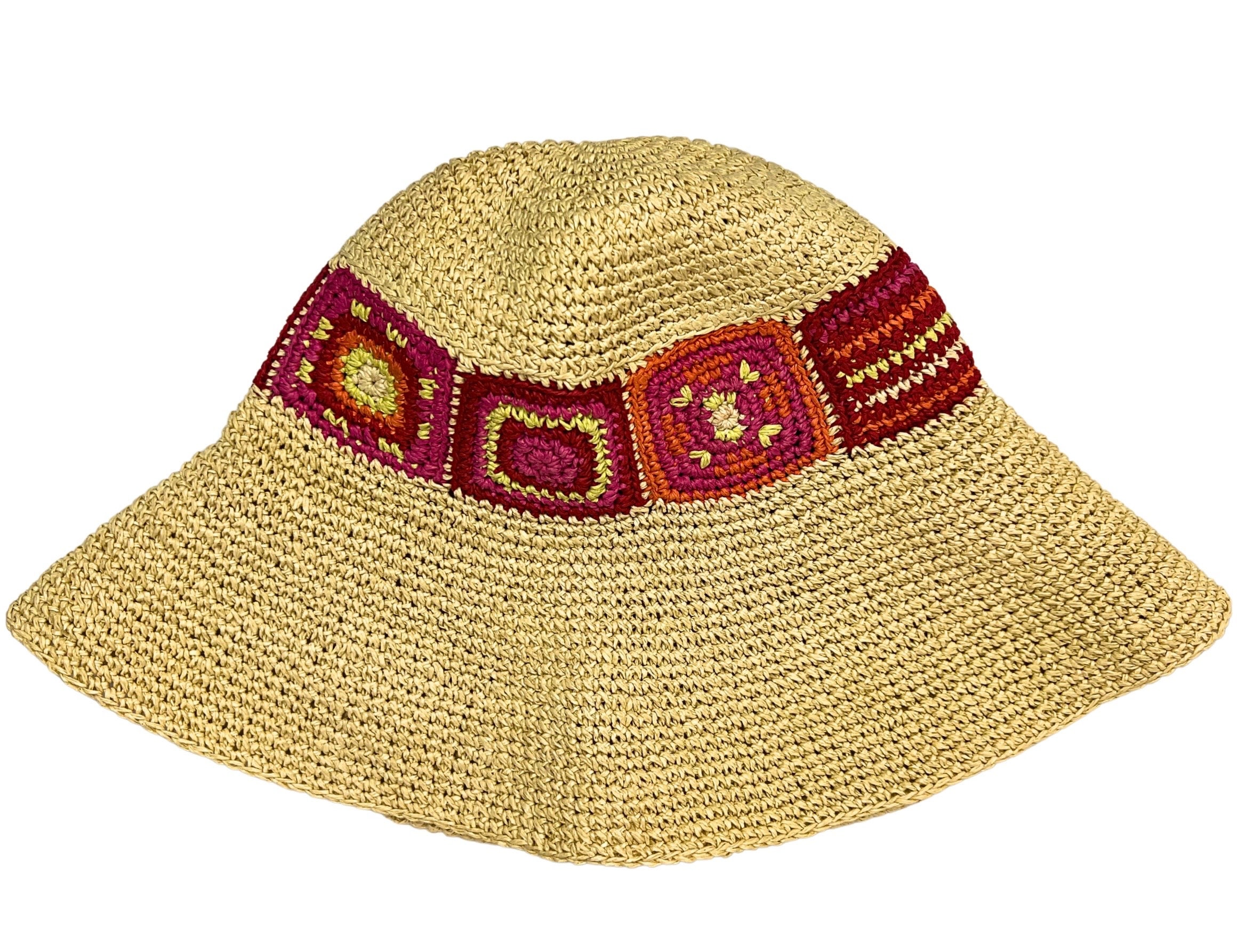 Handmade Patchwork Floppy Sun Bucket Hat Packable Cottage Boho Resort Beach O/S Patchwork Sun Hat - Etsy main image 2