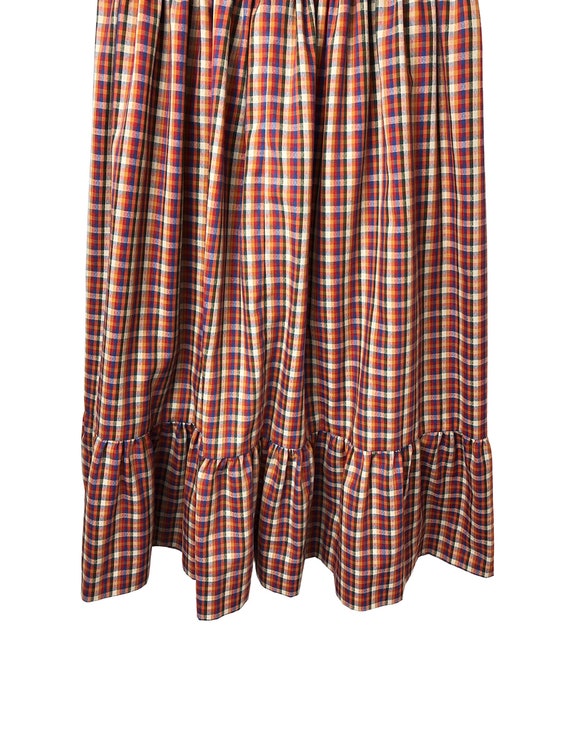 70’s Fall Rainbow Plaid High Waisted Mid-Calf Pra… - image 8