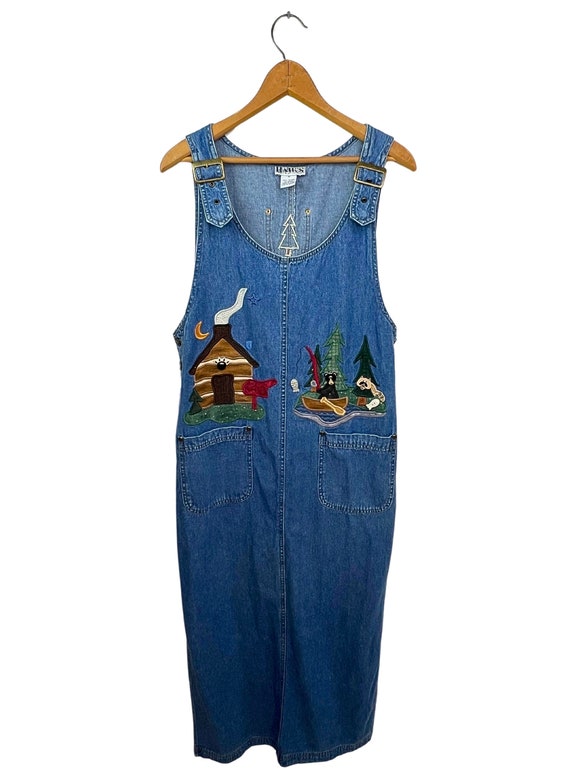 90's Denim Cottagecore Camping Wildlife Overall Ma