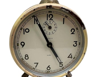 Reloj despertador mecánico vintage Orbros de cuerda