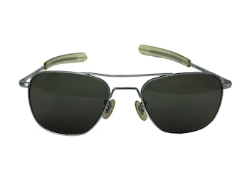 RANDOLPH Sunglasses 70s Vintage Aviators 5 1/5 O-silver Toned 