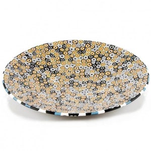 Murano Glass Bowl: Italian Murrine Art Piece