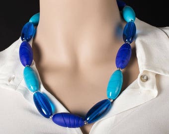 Murano Glass Beaded Necklace: Italian Handmade Jewelry