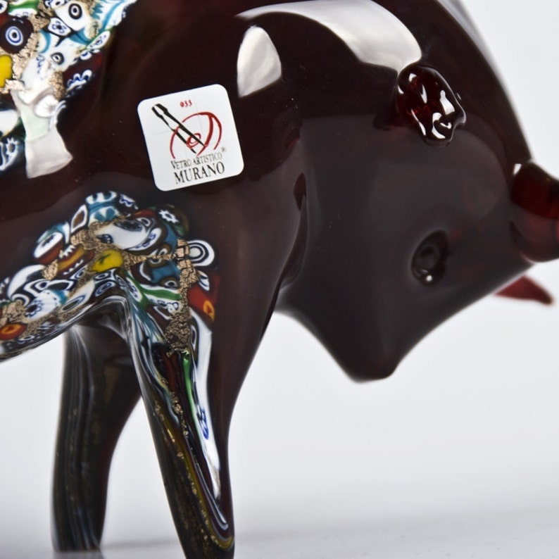 Murano Glass Sculpture Bull Glass Figurine Genuine Italian Etsy