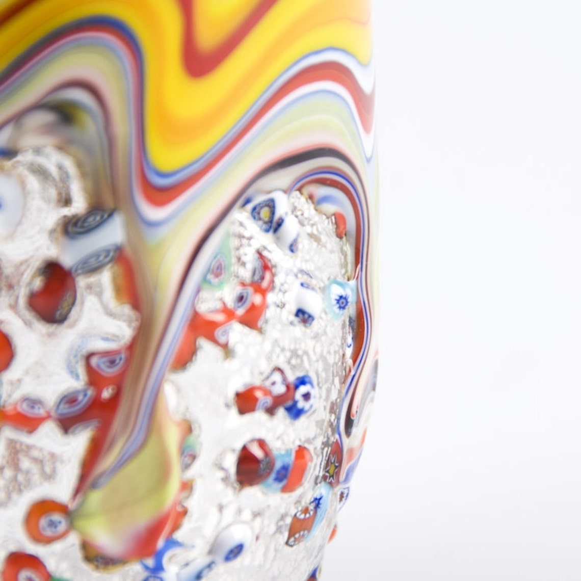 Murano Glass Tumblers Set colored murrine genuine Italian Etsy