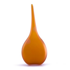 Murano Glass Decorative Vase, Orange Glass, Tall Glass Vase, Handmade Italian Vase, Design Vase, Gift Idea, Trademark of Origin