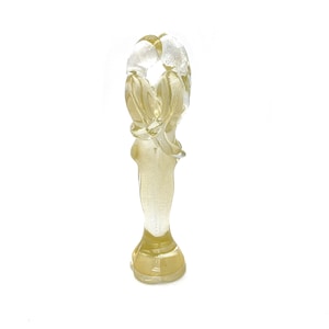 Murano glass Artistic Sculpture, Gold Crystal Love Gift Idea, Blown Glass Made in Italy, 100% Trademark of Origin