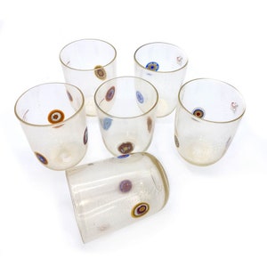 Murrine Murano Glass Alta Drinking Glasses, Set of 6