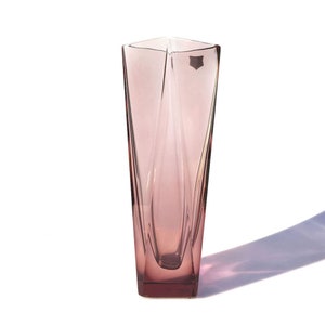 Handmade Murano Glass Amethyst Vase: Blown Glass Home Decor