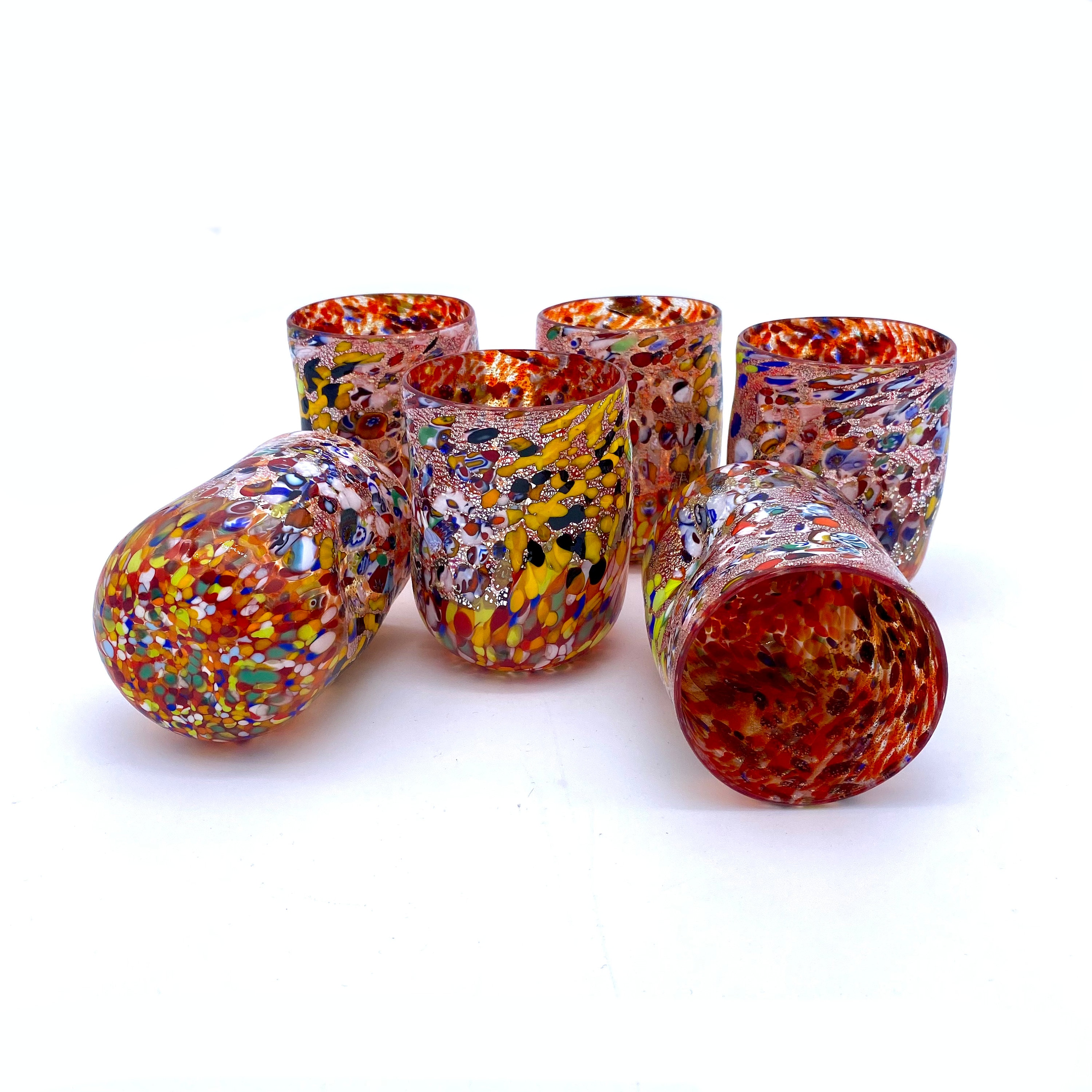 【MURANO】ムラーノグラス タンブラー 2個 未使用品/ヴェネチアングラス MURANO】ムラーノグラス タンブラー 2個 未使用品/ヴェネチアングラス