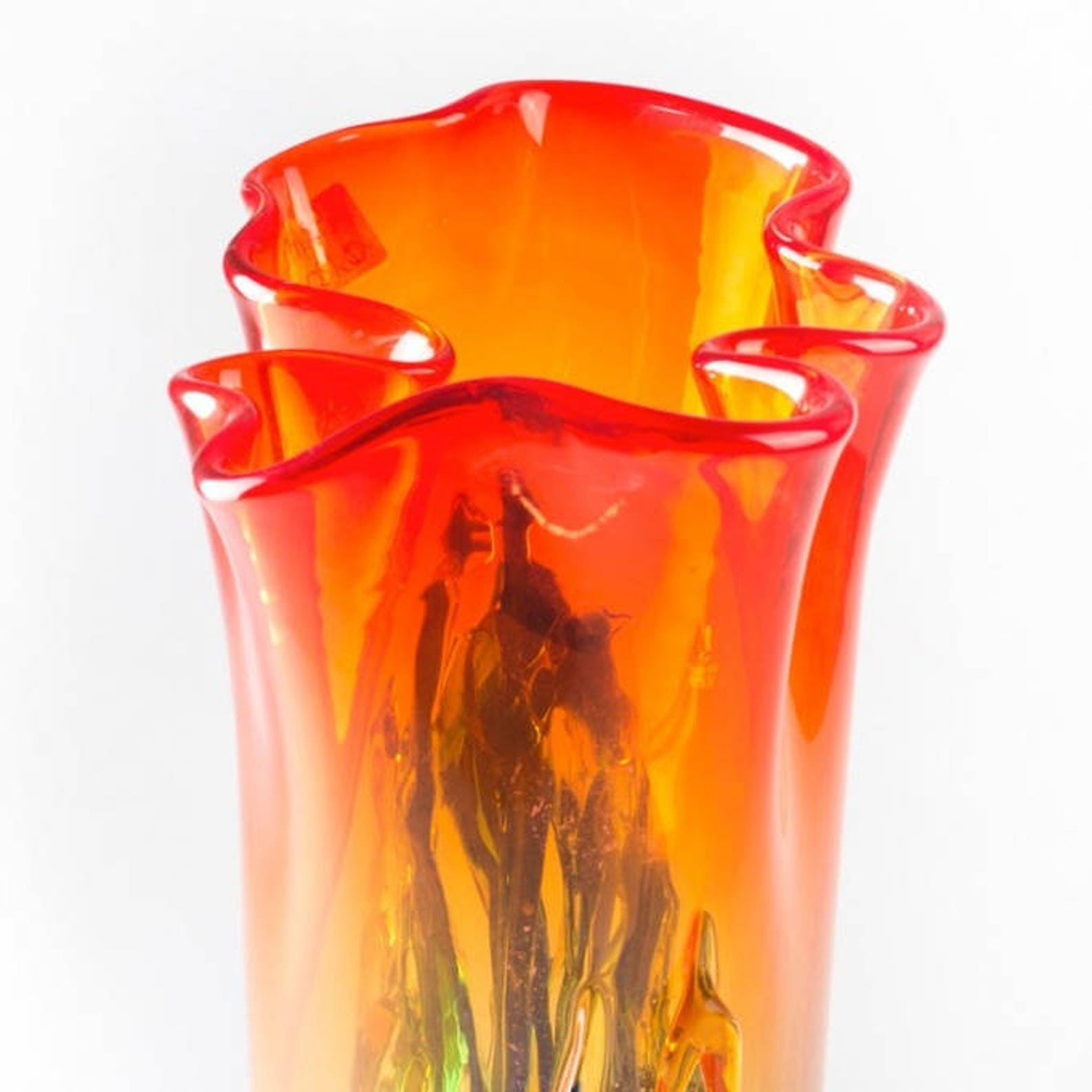 Murano Glass Vase Modern Glass Artwork for Living Room Decor Etsy