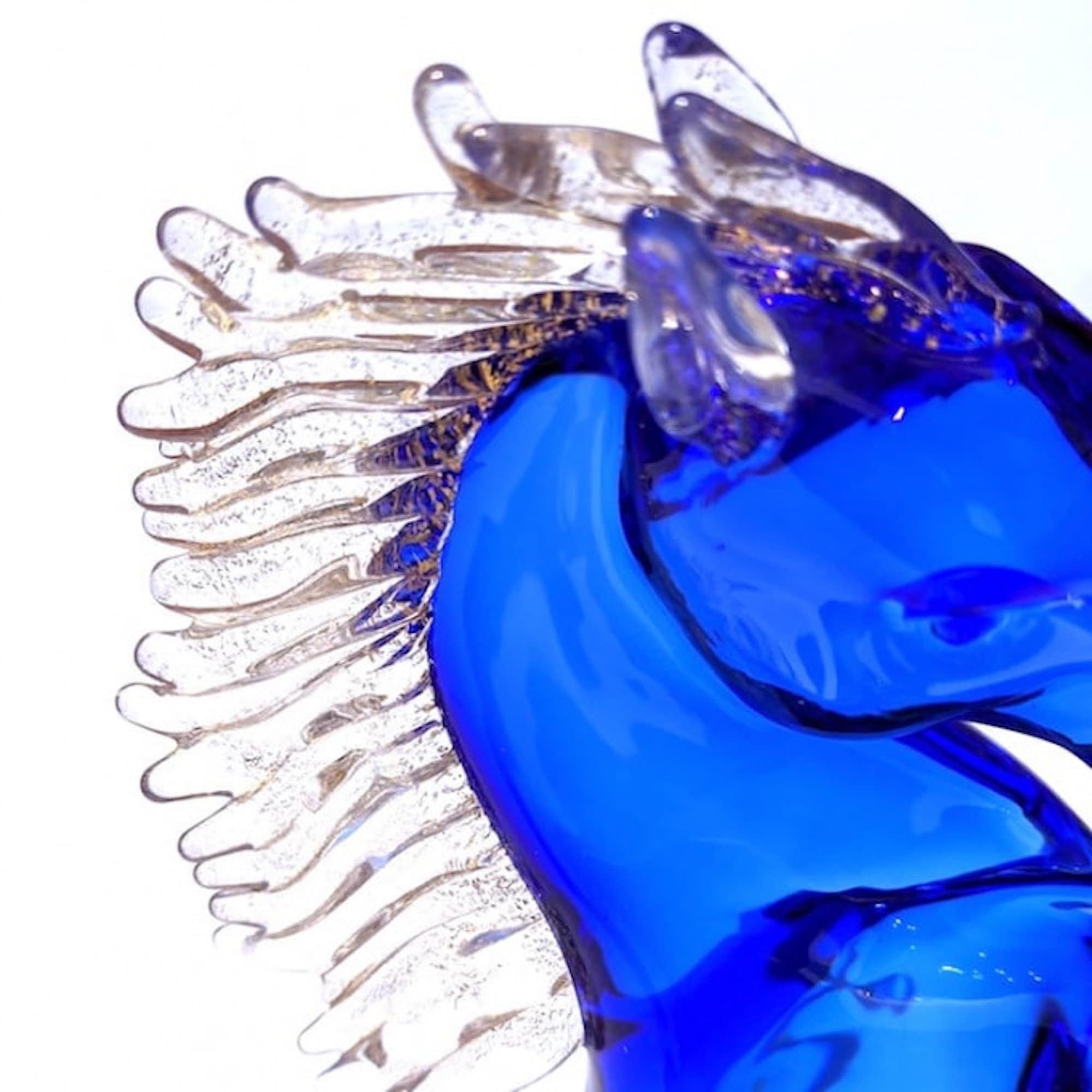 ブルームラーノガラスの馬の彫刻：本物のイタリア製装飾品 - Etsy 日本