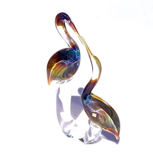 Flamingosculptuur van murano-chalcedoonglas: Italiaans interieur
