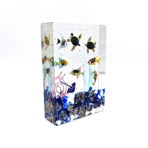 Blown Made Glass Aquarium by Murano Artist, Luxury Sculpture for Home Decor, Trademark of Origin
