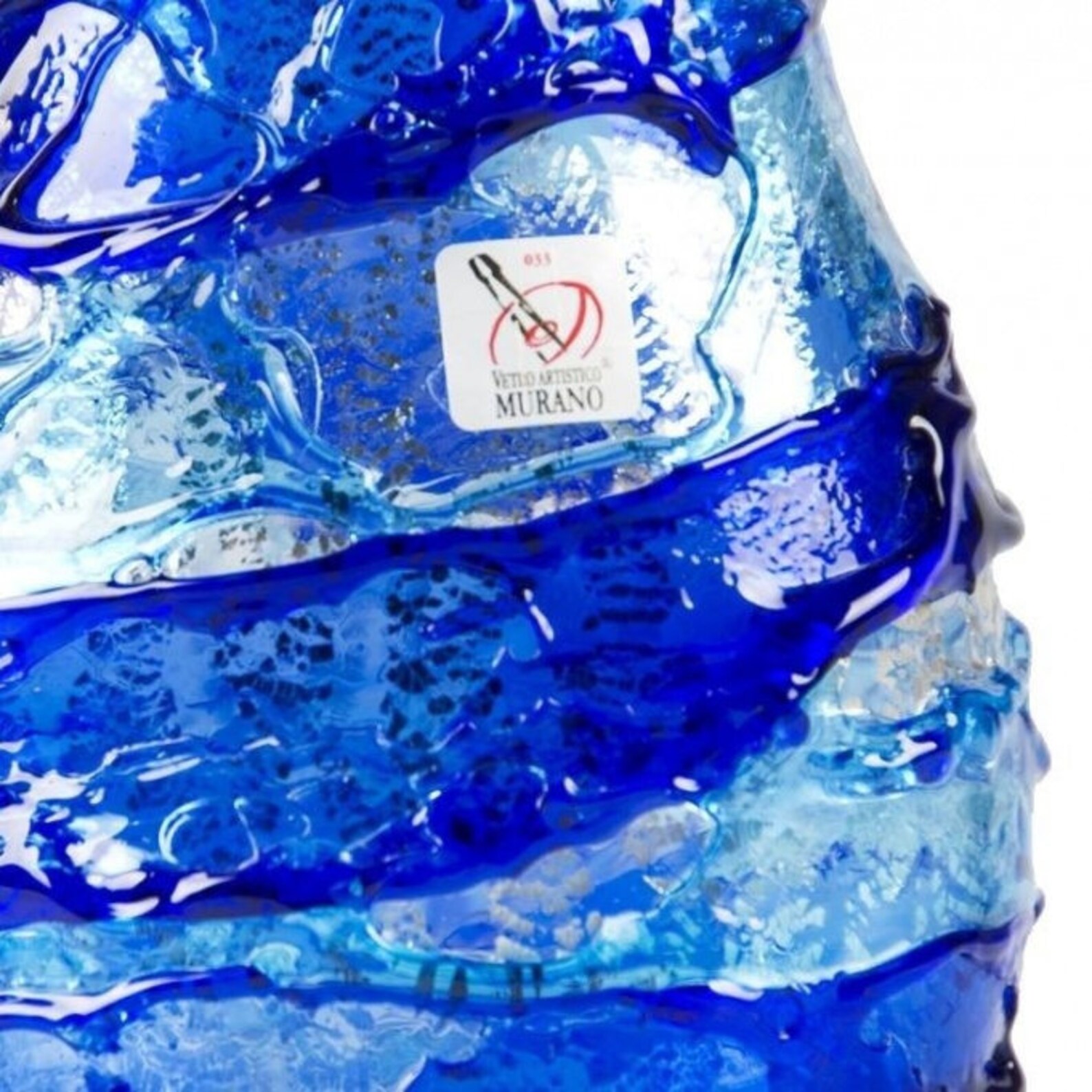 Murano Glass Vase Blue Glass Vase Handcrafted Vase Italian Etsy UK