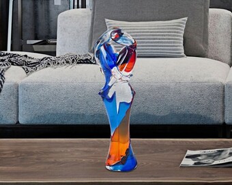 Murano Glass Lovers Sculpture: Handmade Italian Art Glass Figure