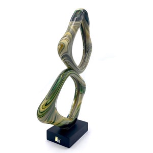 Murano Glass Sculpture for Home Decor, Infinity Shape, Authentic Made in Italy Figure, Trademark of Origin Included, YourMurano