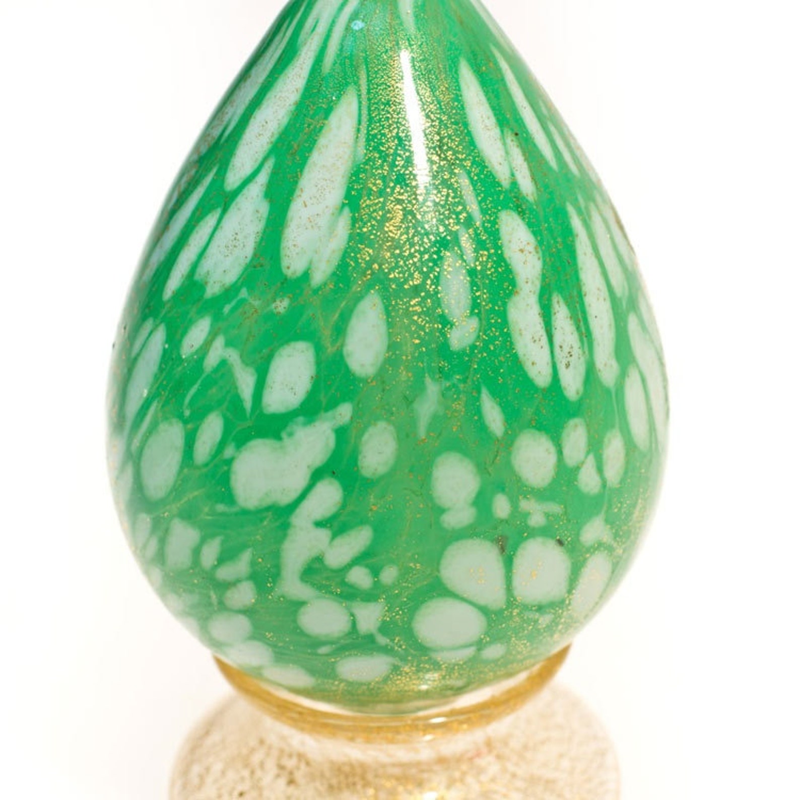 Murano Glass Decorative Egg Green and Clear Decroative Egg Etsy